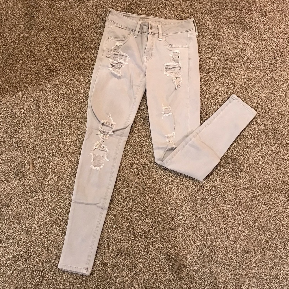 American Eagle Grey Jegging size 4